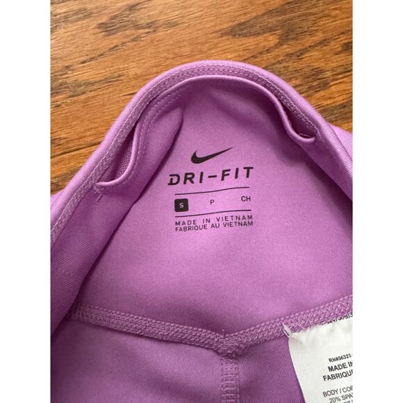 NIKE WOMEN'S SWOOSH DRI-FIT HI-RISE PASTEL LAVENDER LEGGINGS Sz SMALL - Picture 6 of 10